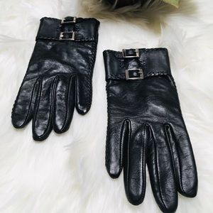 Black Leather Gloves